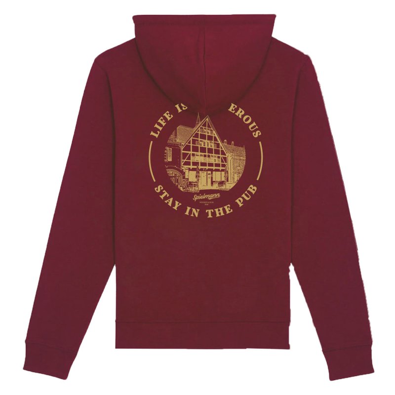 Hoody Life Burgundy 01
